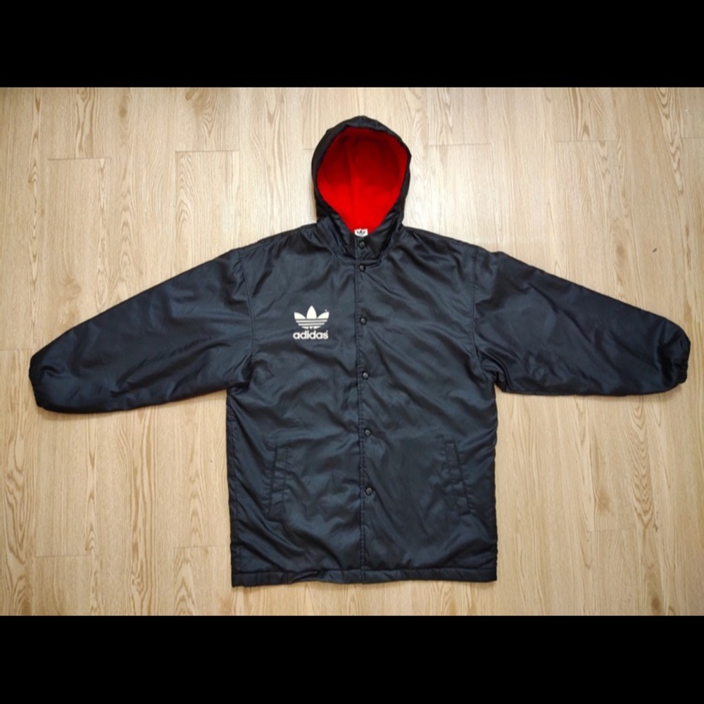 Adidas Descente Hooded Jacket Big Logo Spell Out